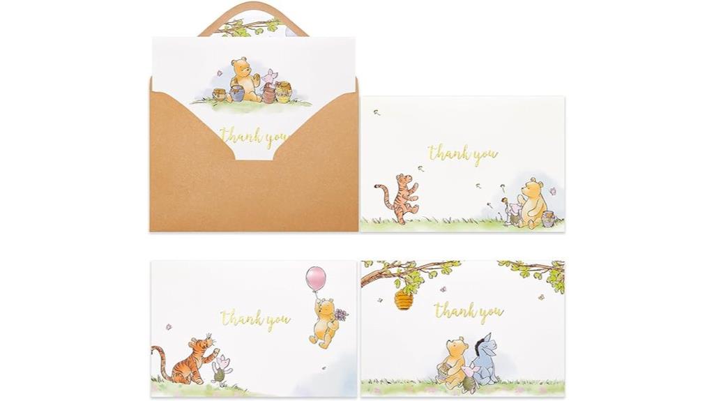 bear themed thank you cards