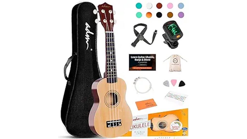 beginner natural 21 inch ukulele