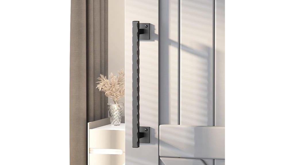 black sliding barn handle