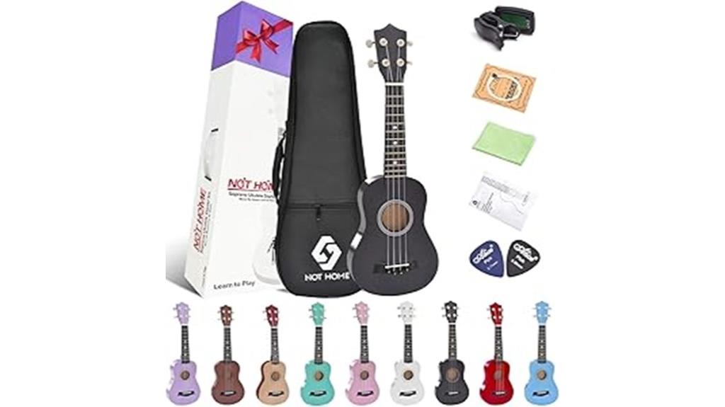 black soprano ukulele kit