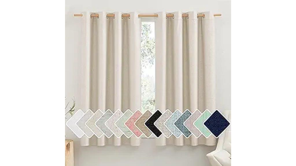 blackout linen curtains set