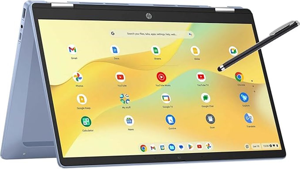 blue renewed convertible chromebook