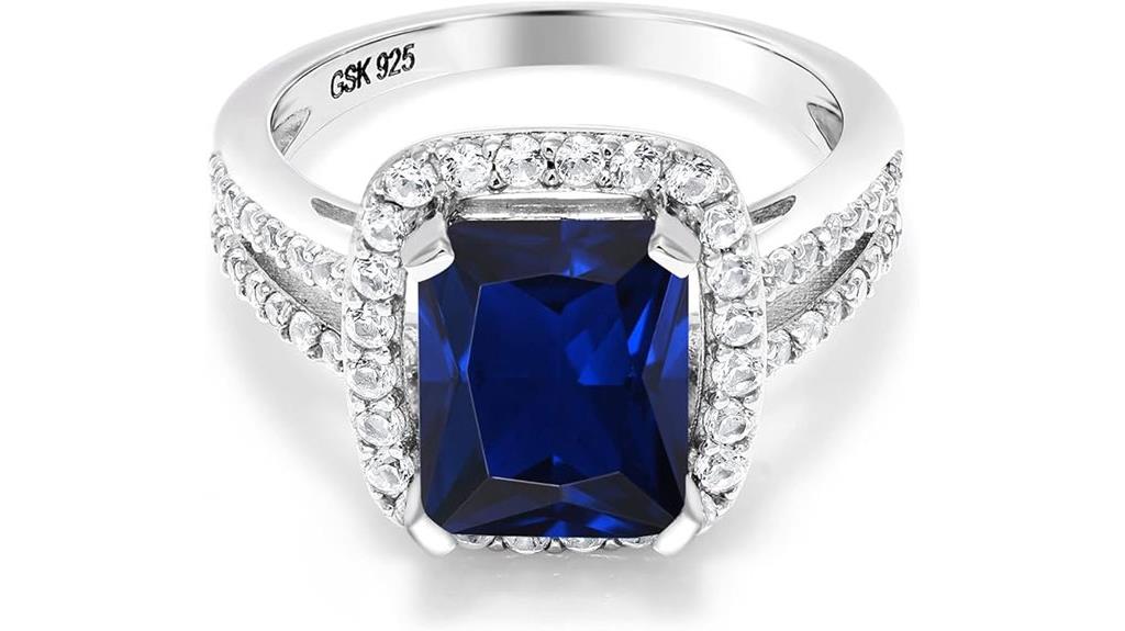 blue sapphire engagement ring