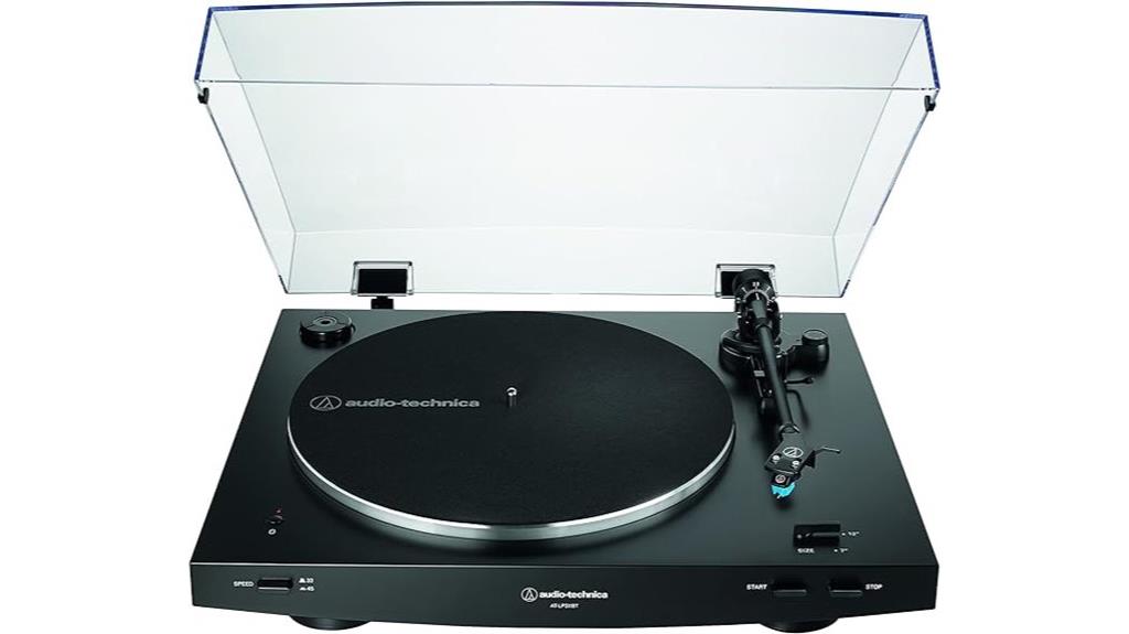 bluetooth record player black