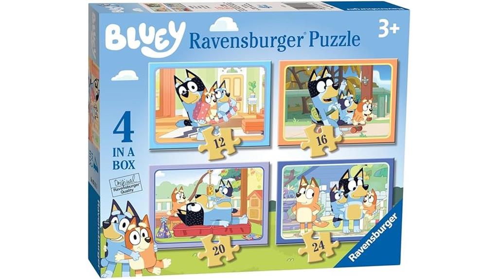 bluey themed kids puzzles