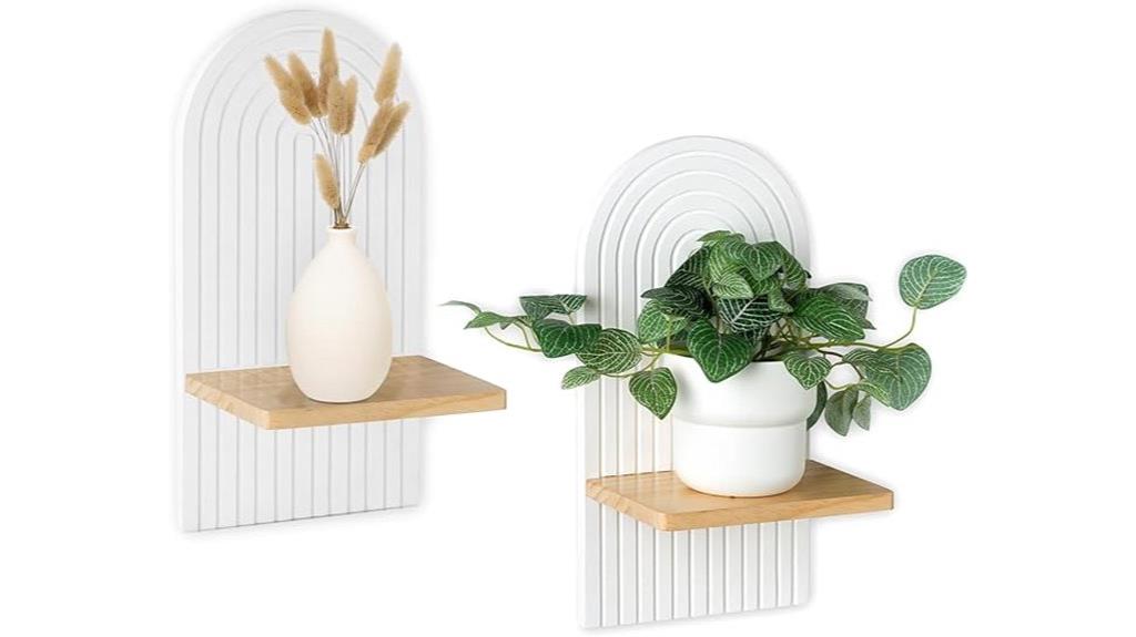 bohemian floating shelf decor