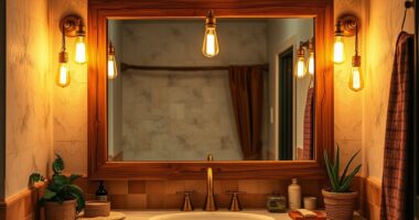 boho bathroom vanity lighting