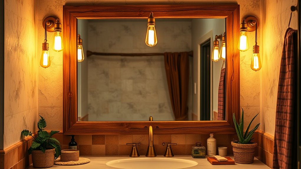boho bathroom vanity lighting
