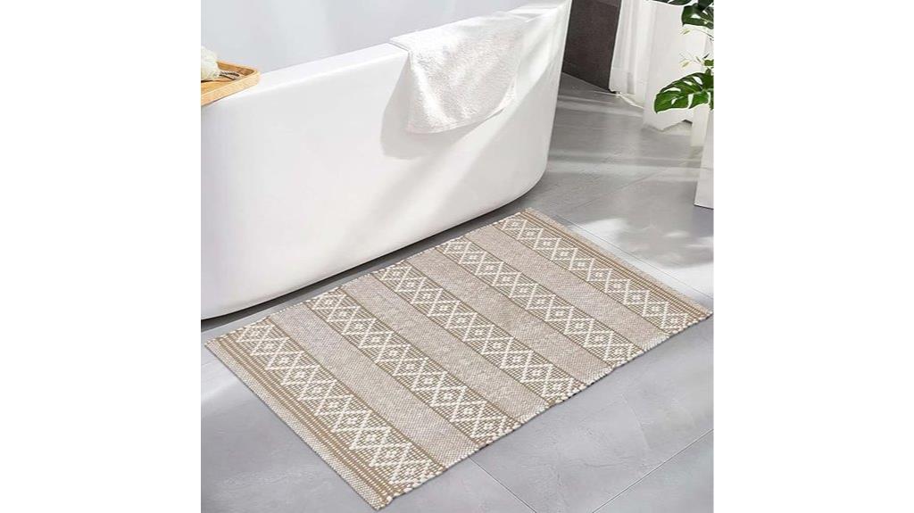 boho beige white rug