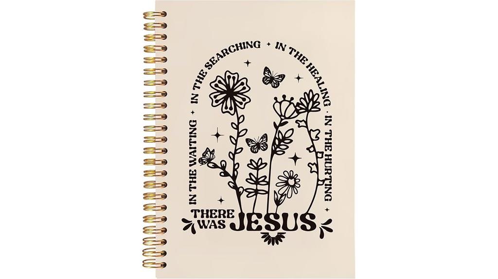 boho christian bear notebook