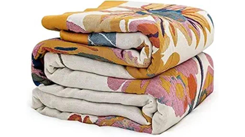 boho cotton quilted blanket