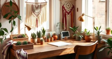 boho desk decor ideas