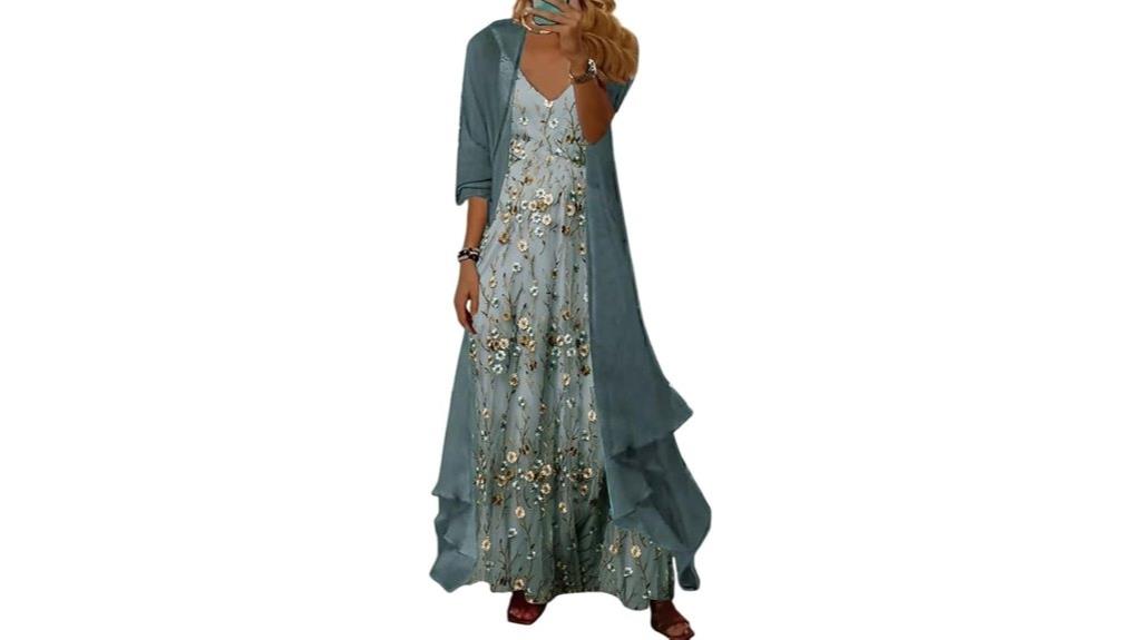 boho floral maxi set