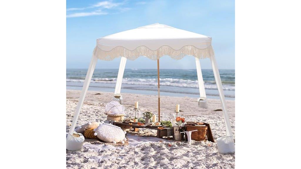 boho fringe beach canopy
