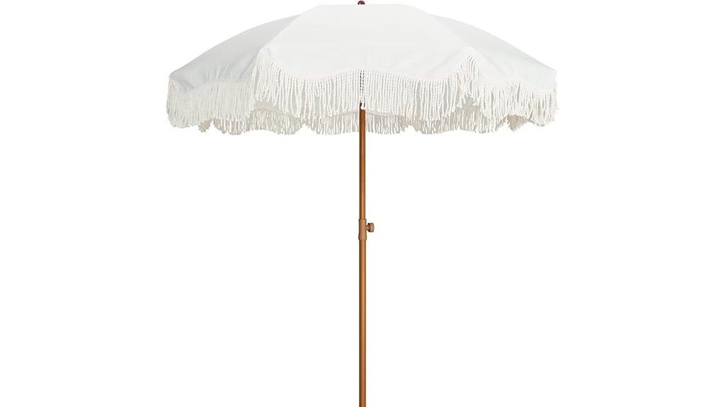 boho fringe patio umbrella