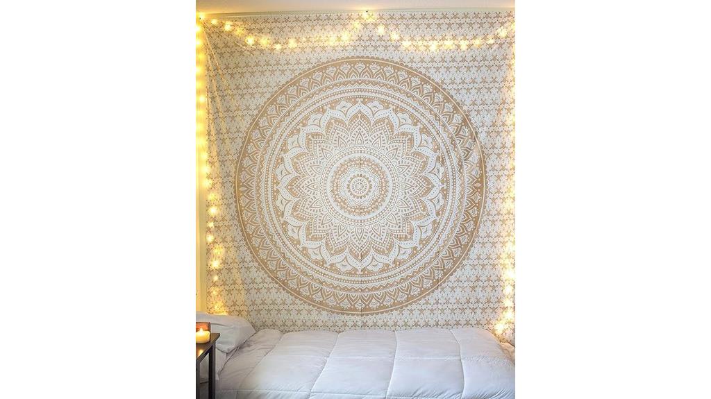 boho gold wall tapestry