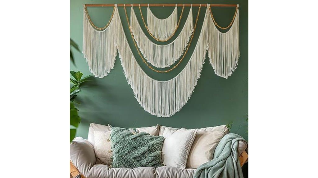 boho large yarn wall