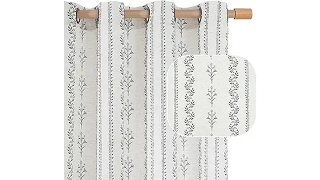 boho linen curtains set