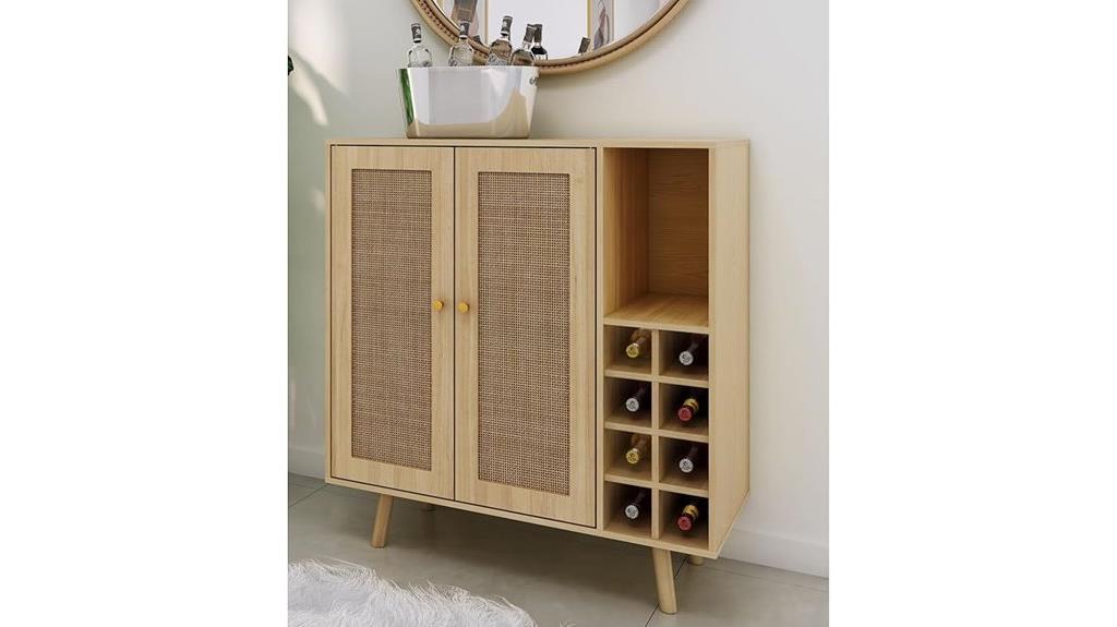 boho mid century bar