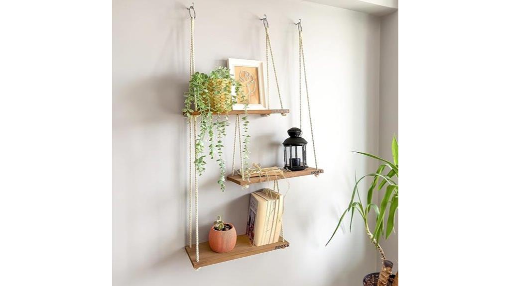 boho plant shelf decor