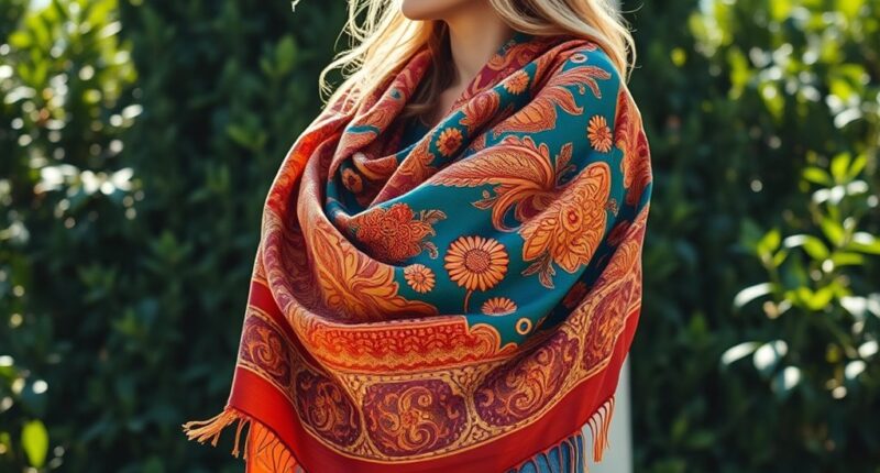 boho printed scarves 2025