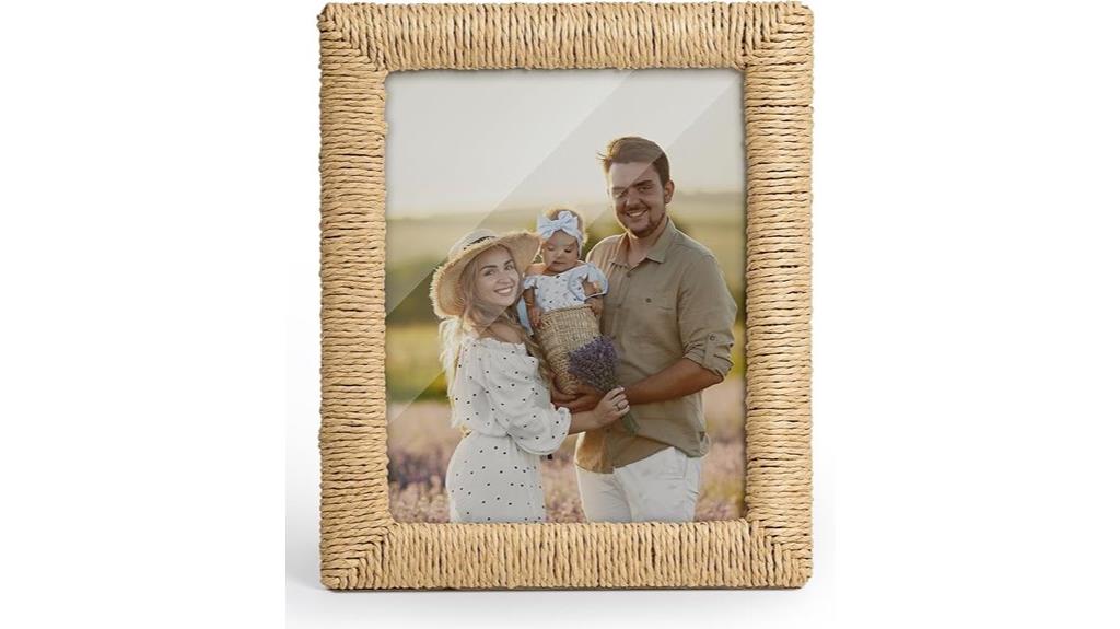 boho rattan picture frame