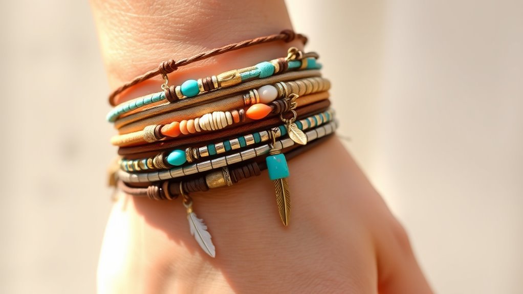 boho stack bracelets collection