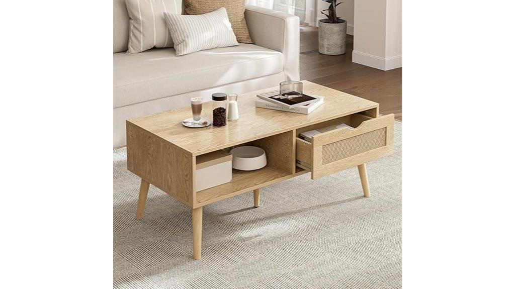 boho storage coffee table
