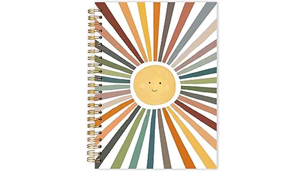 boho sunshine spiral notebook