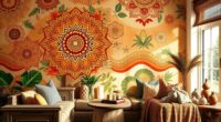 boho wall mural ideas