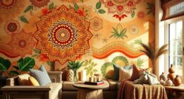 boho wall mural ideas