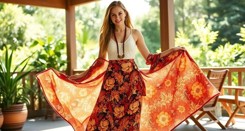 boho wrap skirt styles