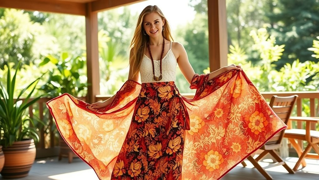boho wrap skirt styles