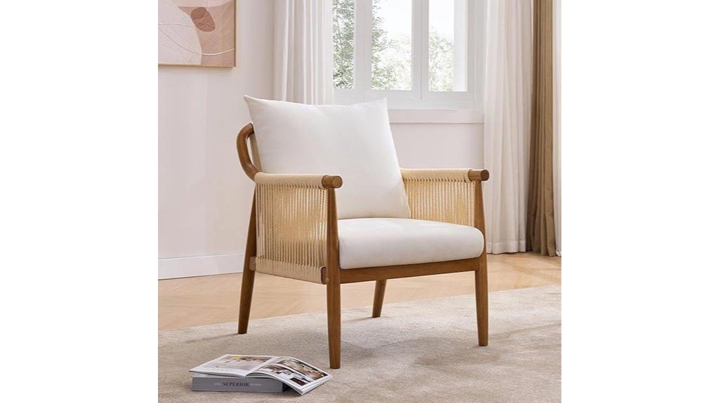 braid detail accent chair