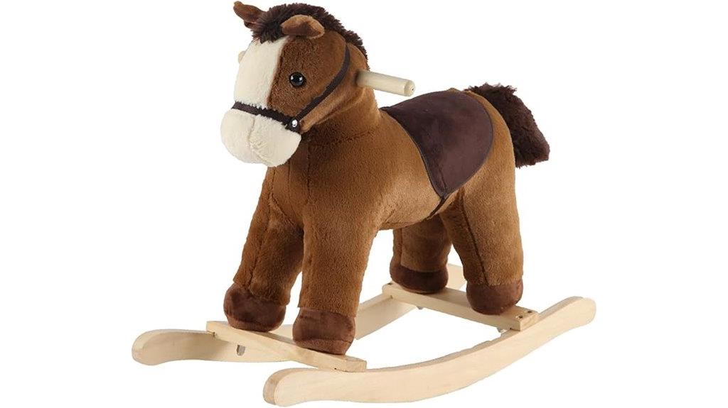 brown toddler rocking horse