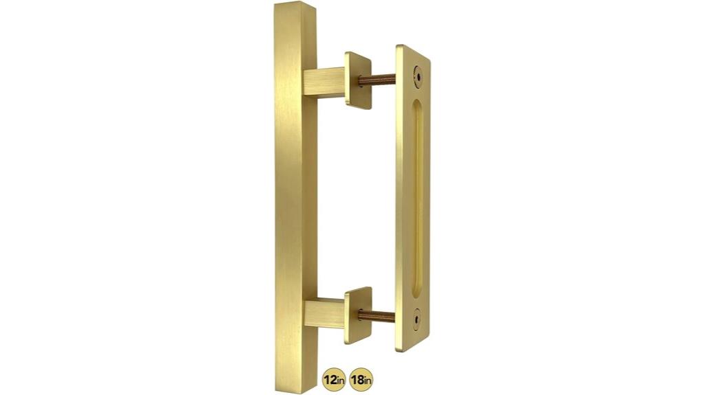 brushed brass door handle