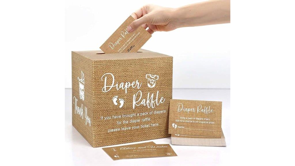burlap baby shower tickets