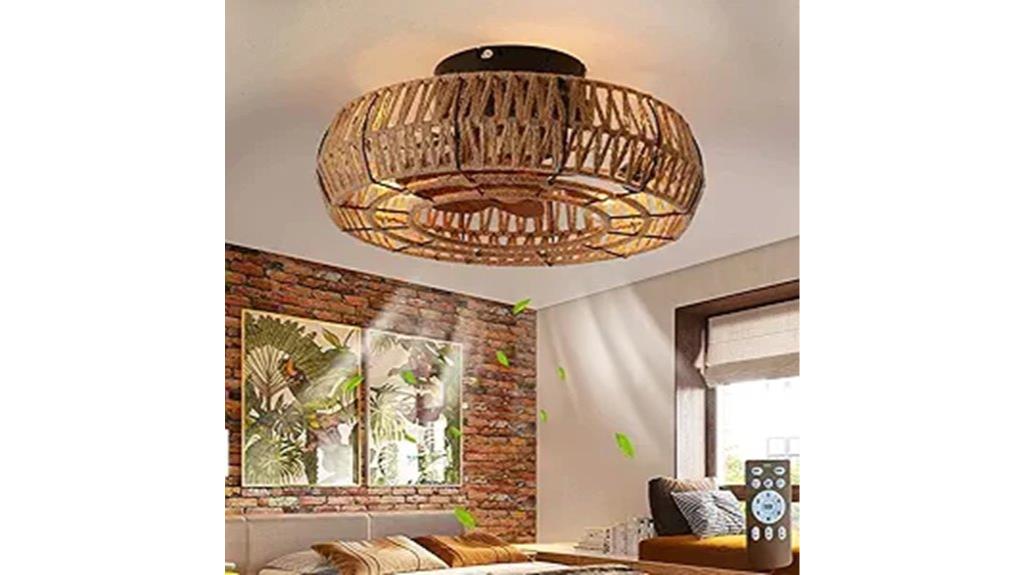 caged ceiling fan lights