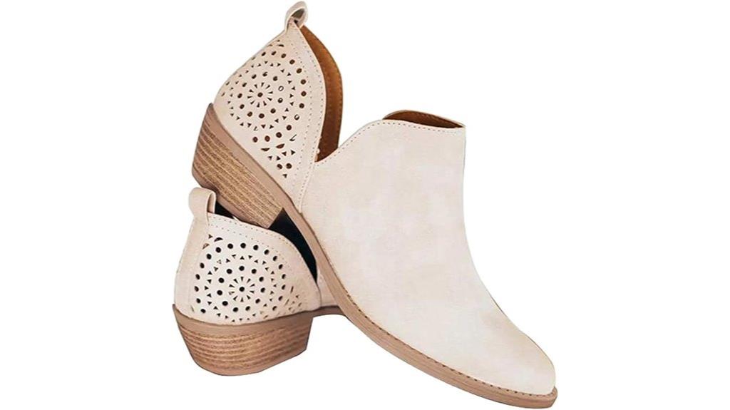 casual slip on ankle boots