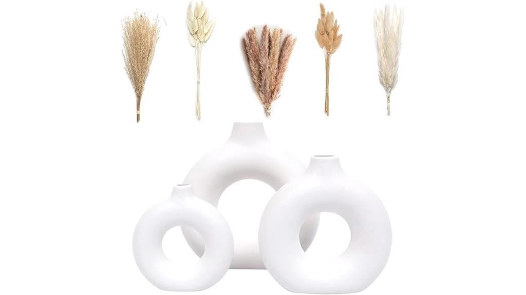ceramic vase trio decor