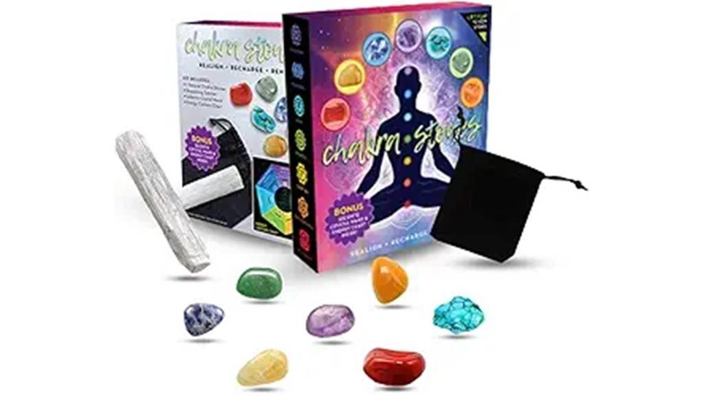 chakra crystals with selenite
