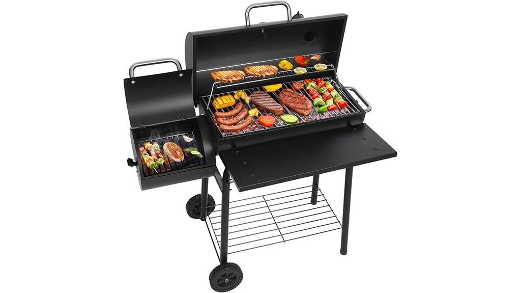 charcoal grill smoker combo