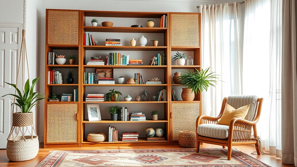 charming boho bookcase ideas