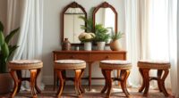 charming boho vanity stools