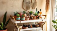 chic boho bar carts