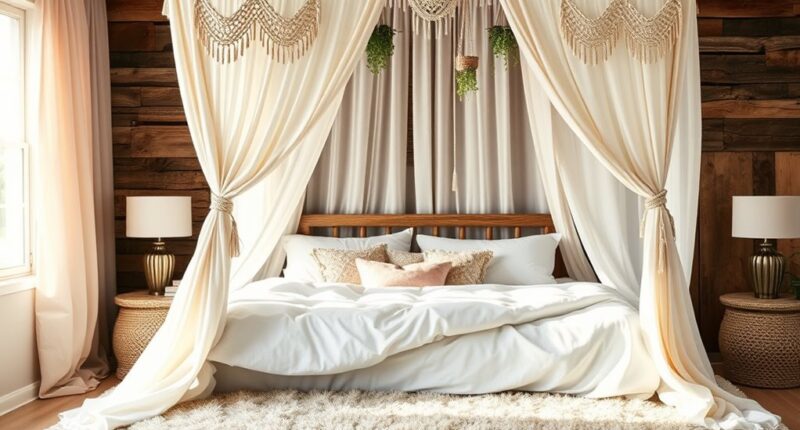 chic boho bed canopies