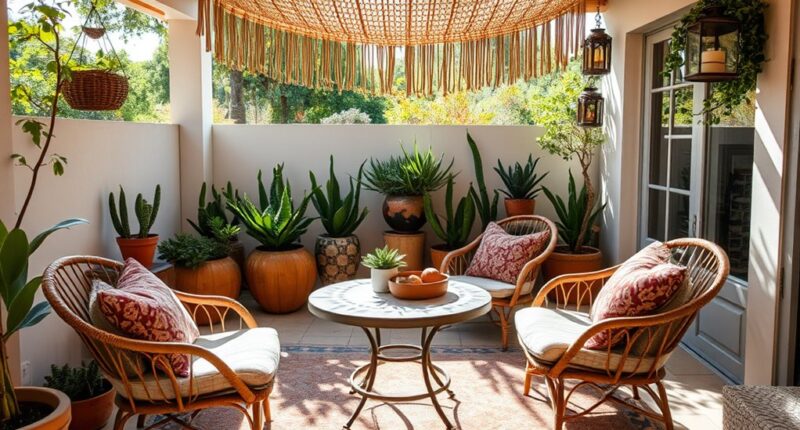 chic boho patio sets