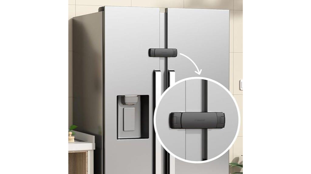 child proof black fridge lock
