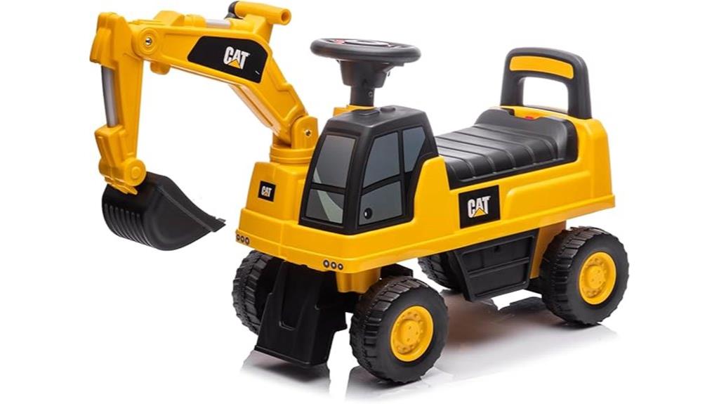 child s cat excavator toy