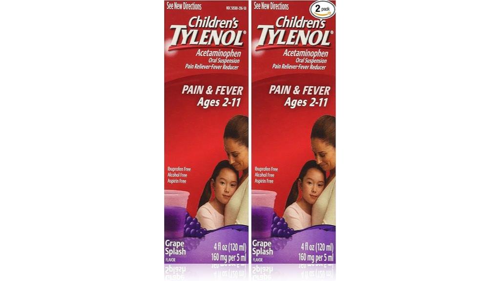 children s grape tylenol pack